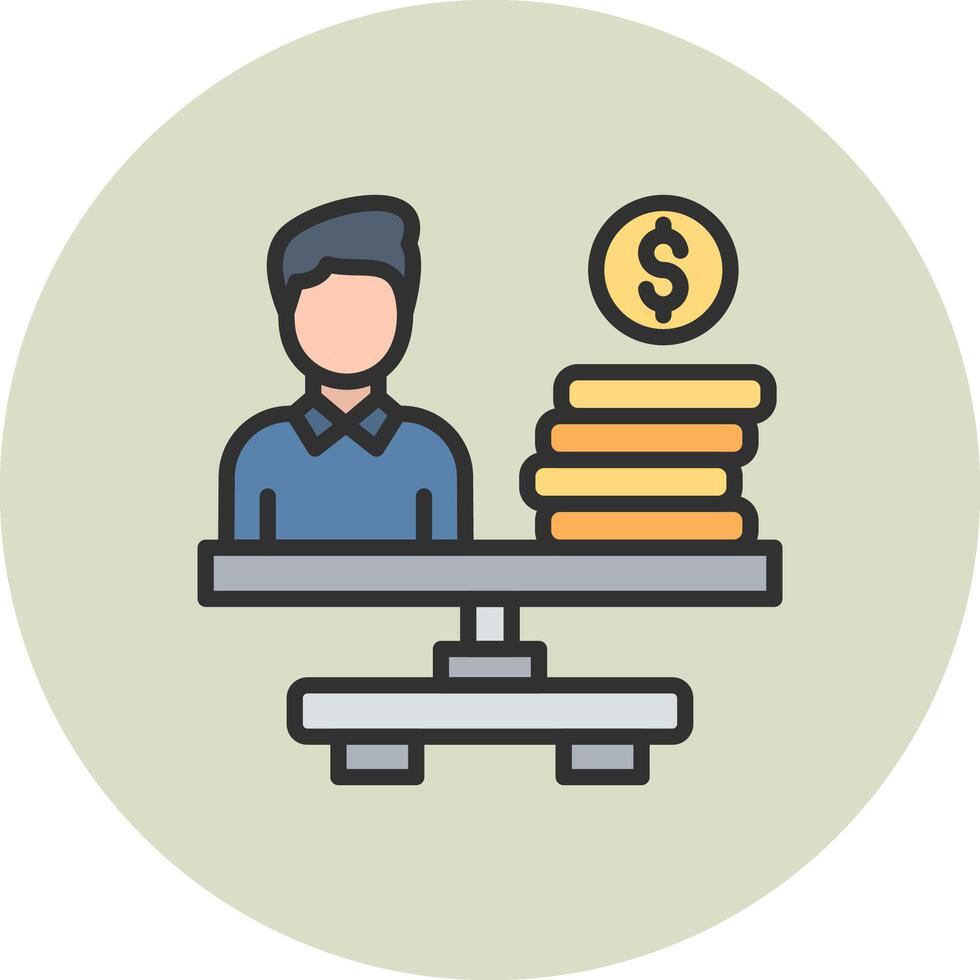Equity Simplified Line Art Mark vector