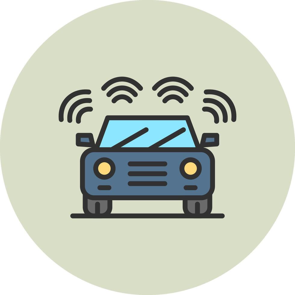 sensor interfaz línea gráfico estilo vector