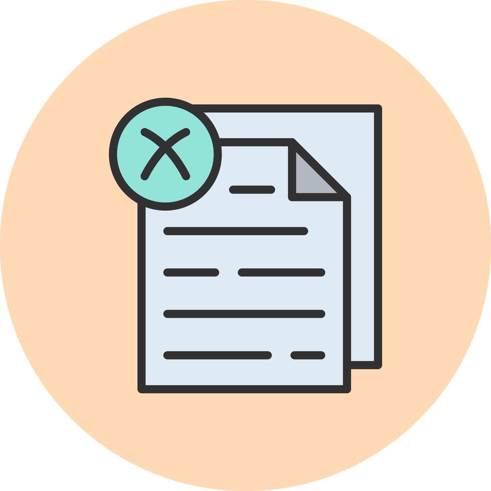 Rejected Interface Graphic Line Element vector