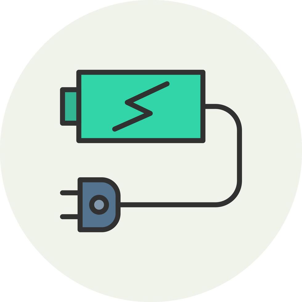 Charging Battery Pixel Style Interface Badge vector