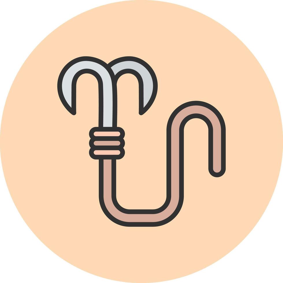 Grappling Hook Sharp Line Visual Mark vector