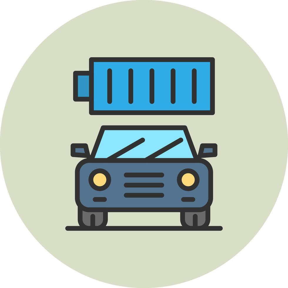 Full Battery Monotone Sketch UI Concept vector