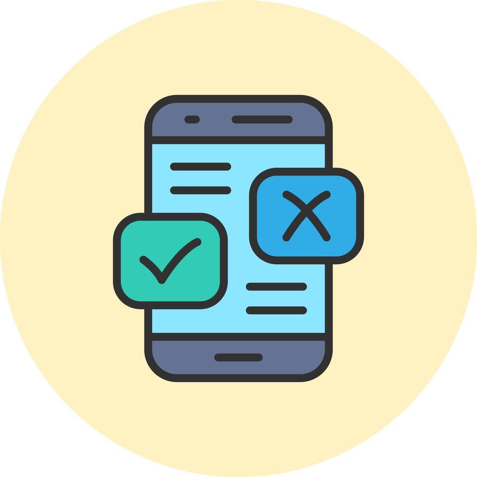 Yes Or No Tech-Styled Interface Form vector