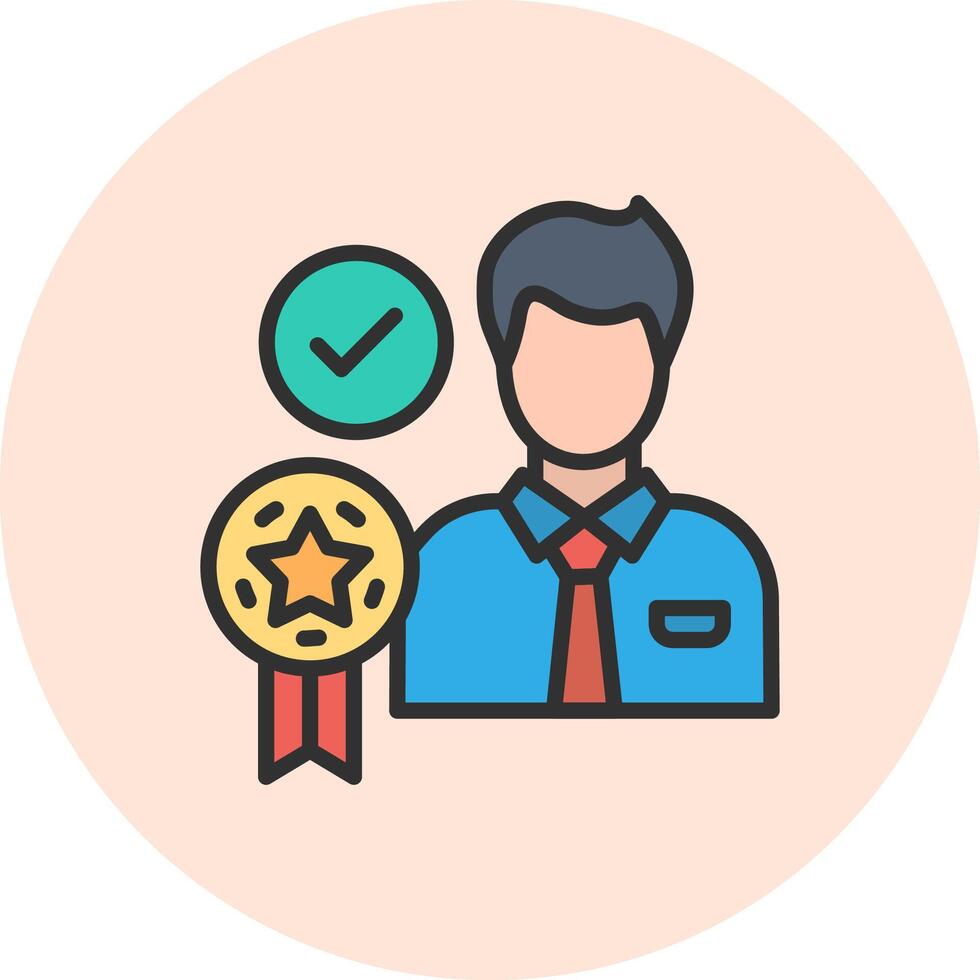 Best Employee 3D Interface Shape Form vector