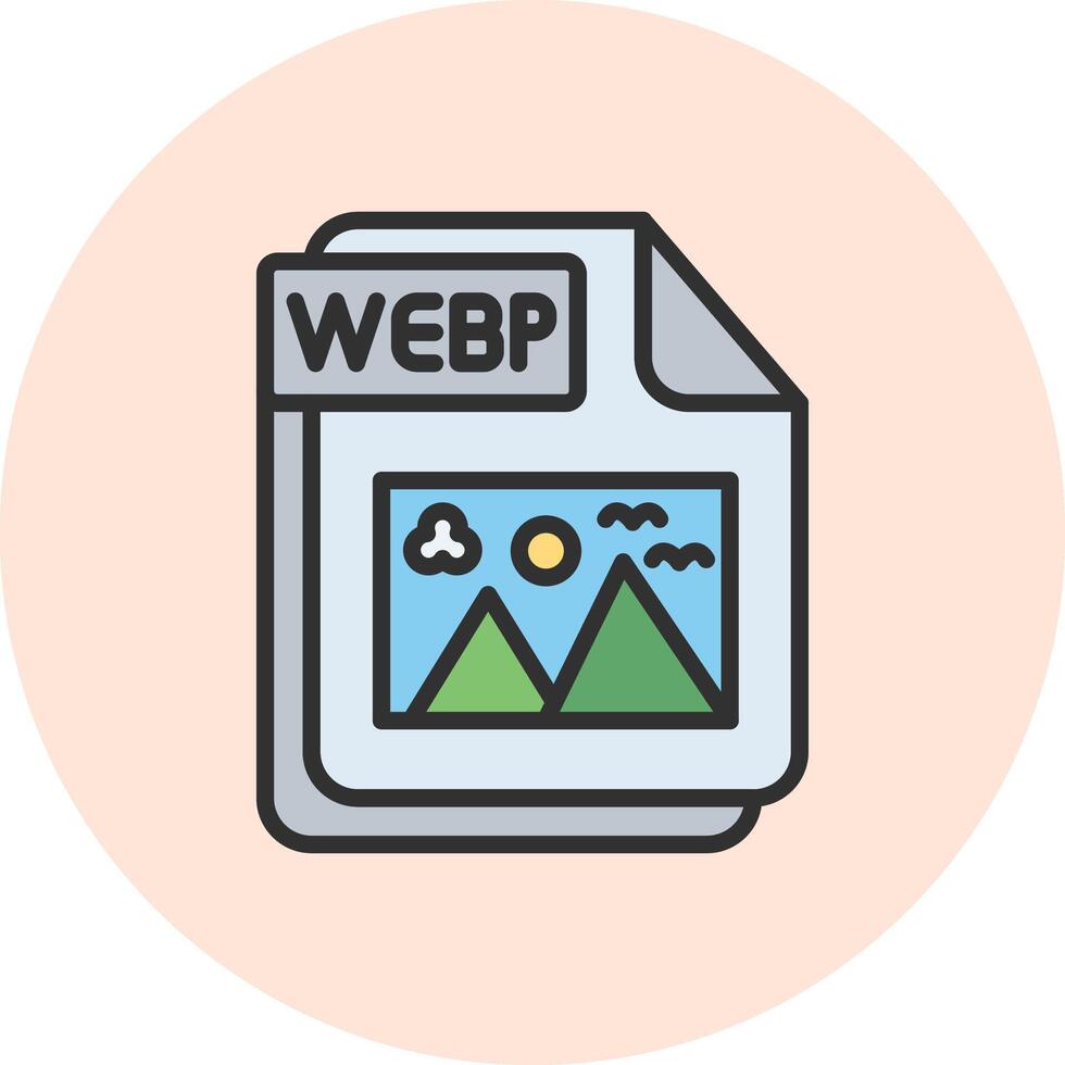 WEBP Gradient Themed UI Symbol vector