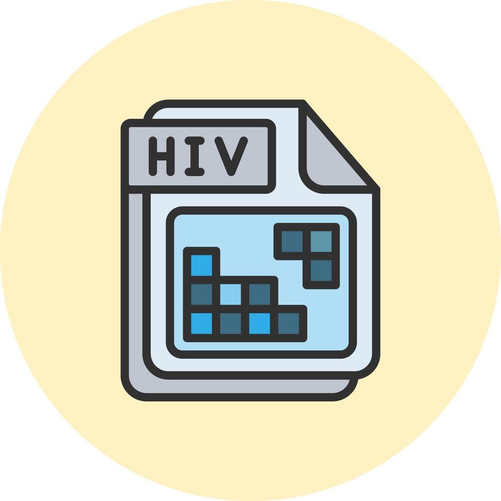 HIV Flat UI Shape Design vector
