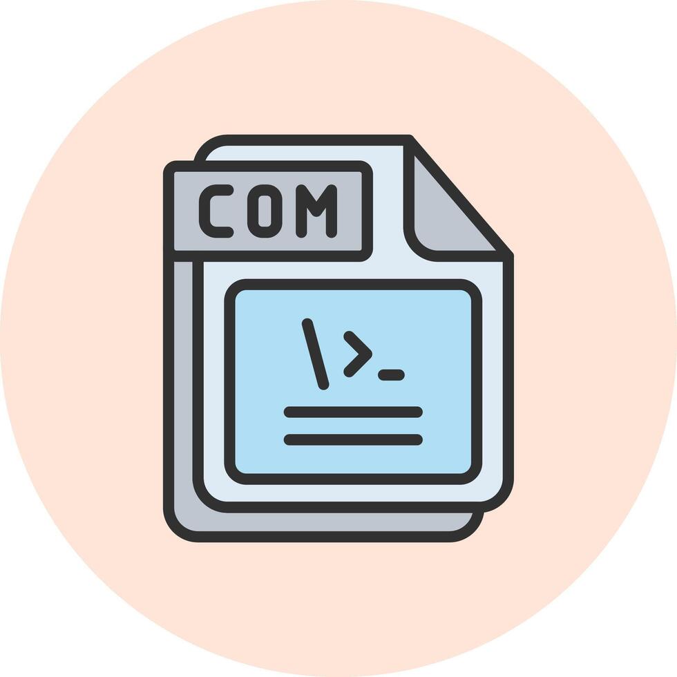 COM Modern Interface Badge Symbol vector