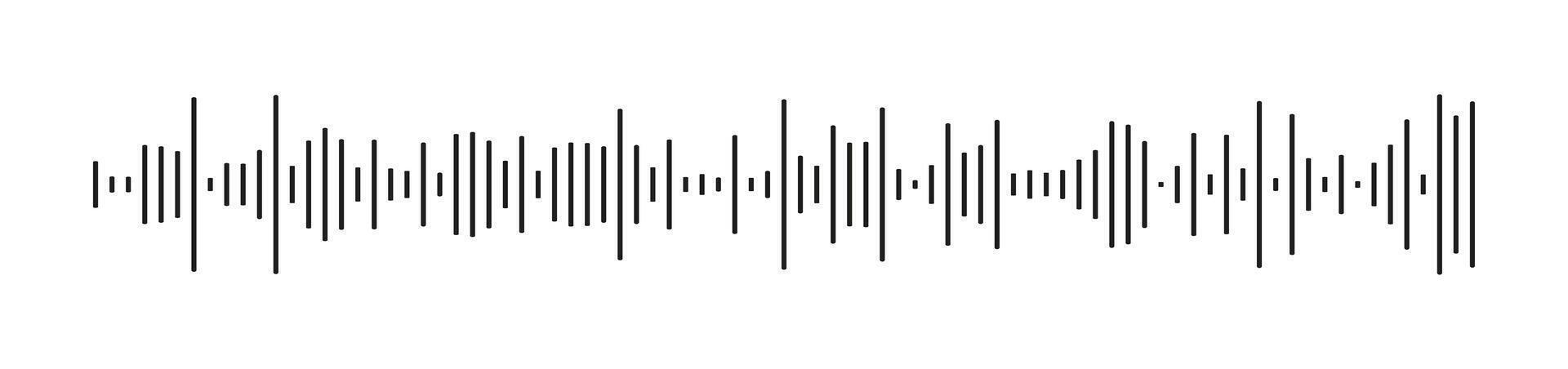 Template of equalizer symbol. Waveform pattern. Voice message template. Audio chat icon speech sound wave. Element for mobile podcast, music player, messenger, online radio interface or app. vector