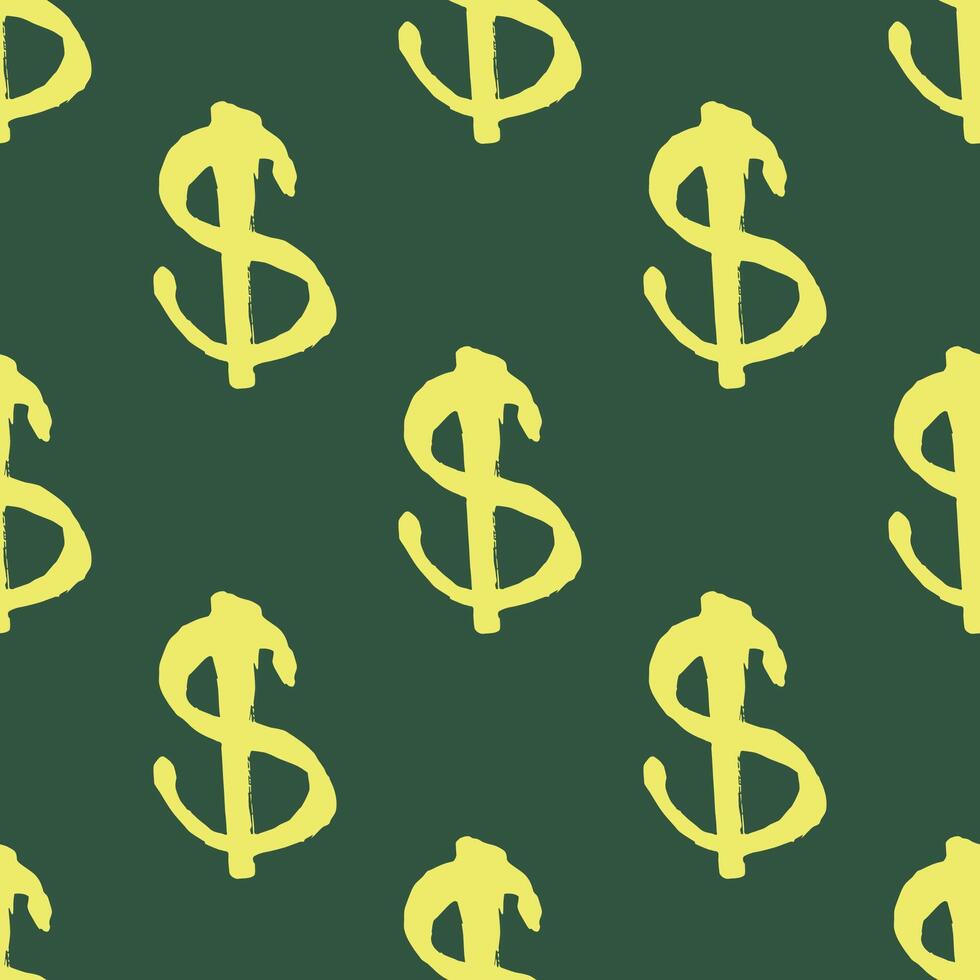 twenty four Seamless pattern with dollar currency symbol for decorative print, wrapping paper, greeting cards, wallpaper and fabric vector
