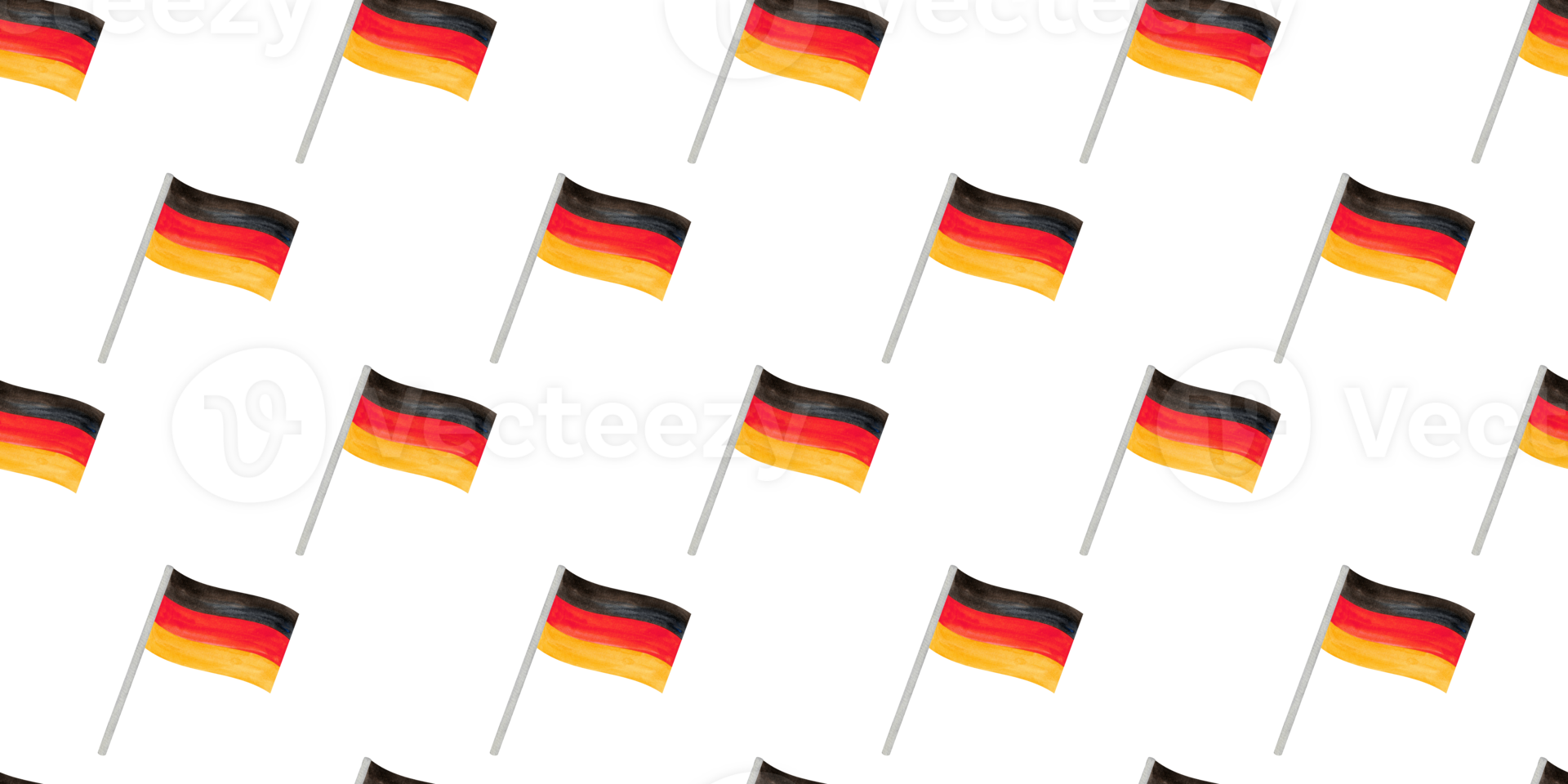 Horizontal seamless pattern with festive elements of German symbols. Watercolor hand-drawn illustration of the flag. png