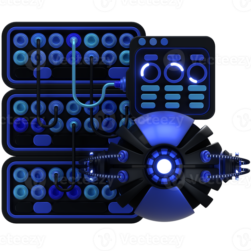 3D Icon service Bot server Assistant png