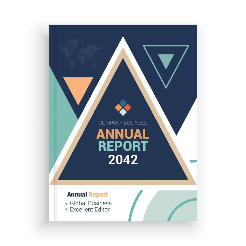 the annual report template is designed to look like a business report vector