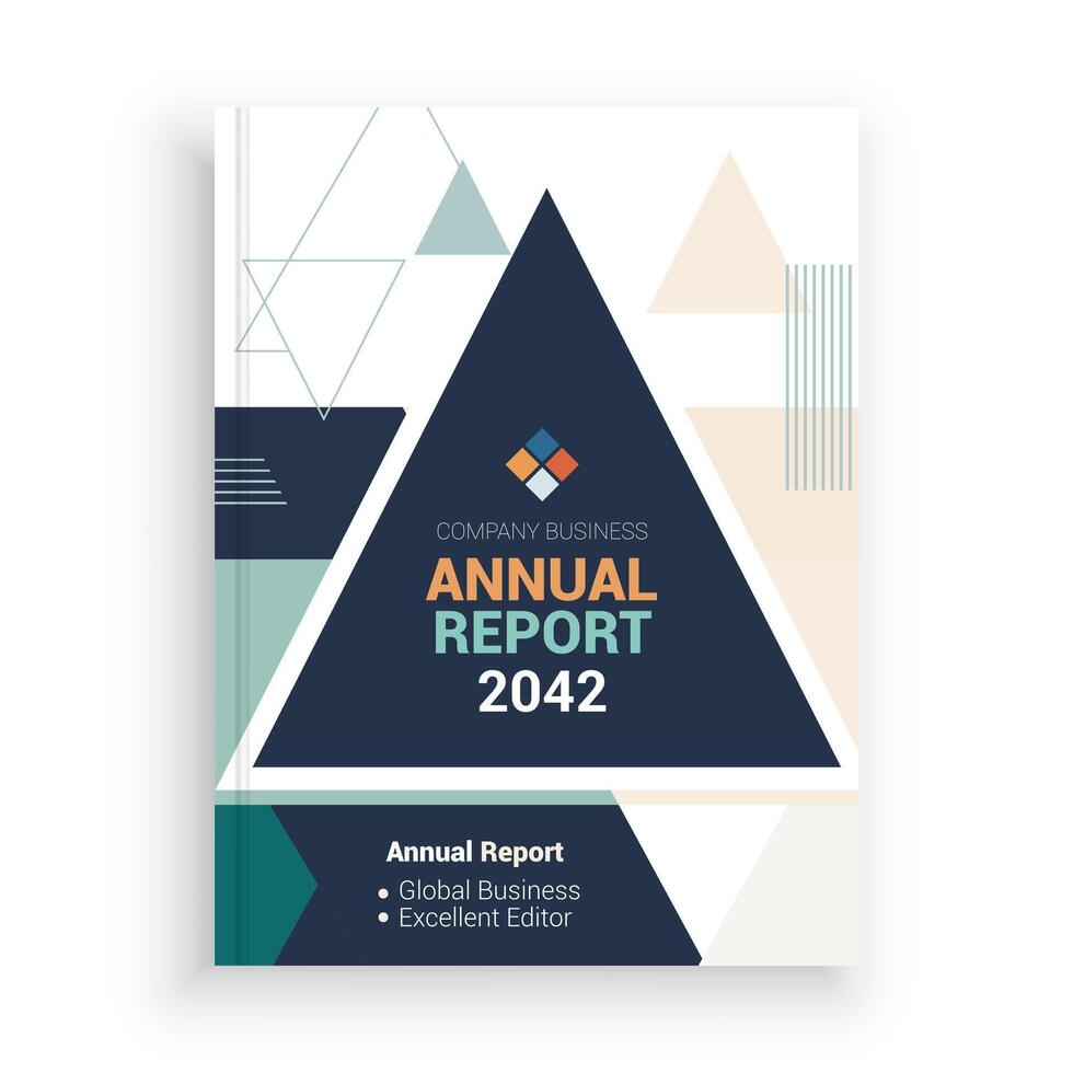 the annual report cover is designed to look like a triangle vector