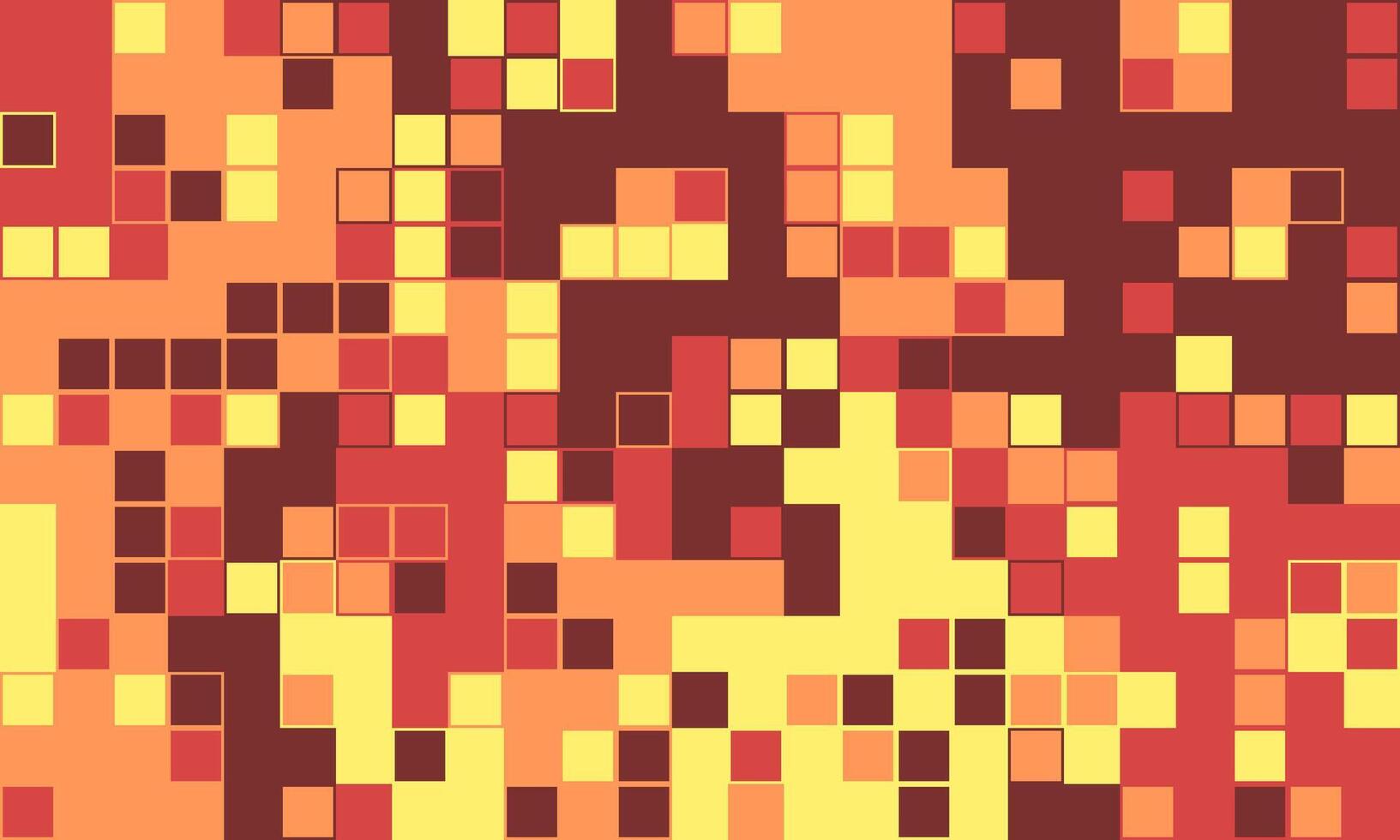 Abstract mosaic of warmtoned squares. Perfect for backgrounds, website design, or representing data visualization, technology, or autumnal themes. vector