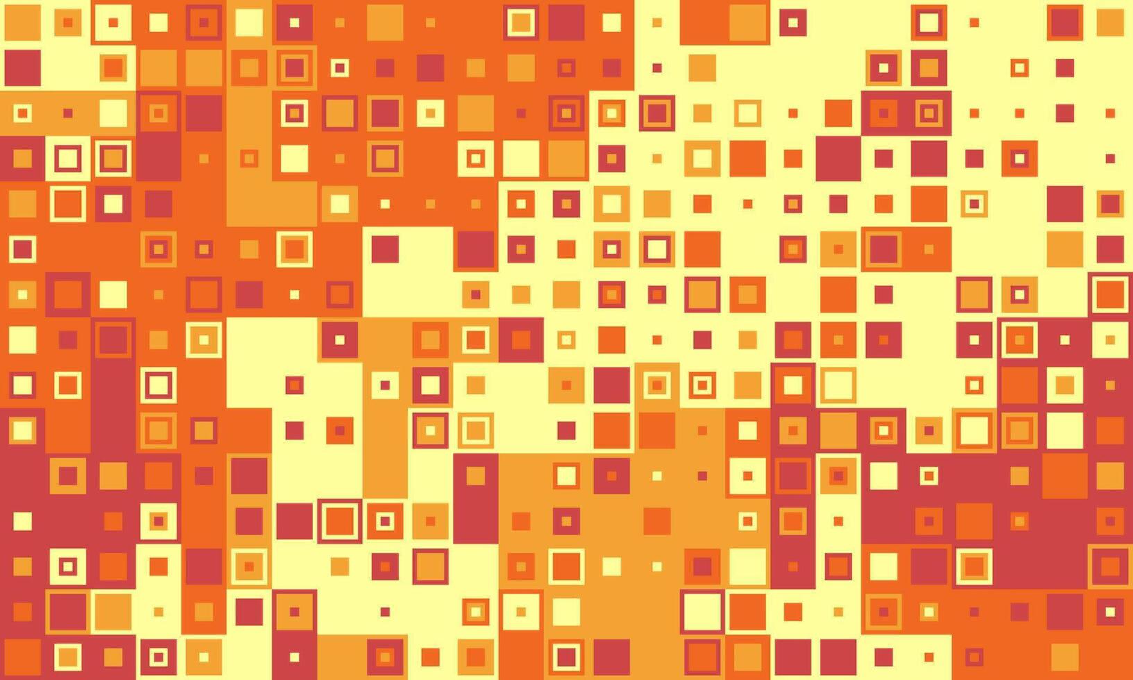 Abstract warmtoned mosaic of varying sized squares. Ideal for backgrounds, website design, or to represent data, technology, or connectivity. vector