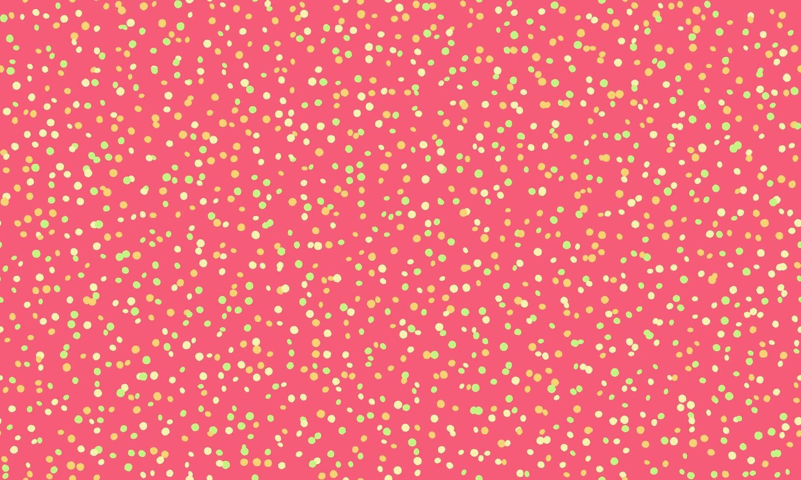 Vibrant pink background scattered with small, gold and offwhite dots. Perfect for celebratory designs, festive patterns, or adding a touch of sparkle to websites, social media, and print projects. vector