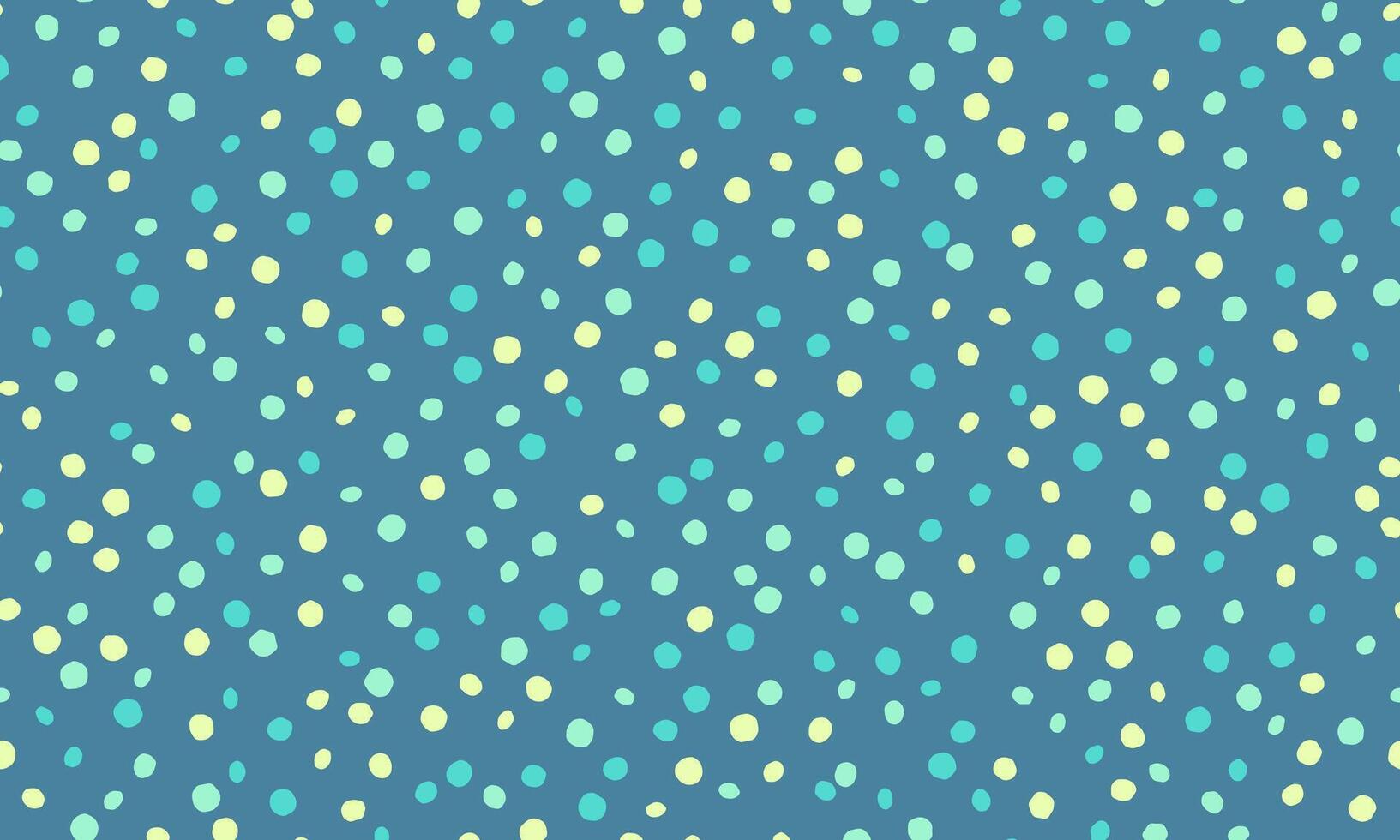 Delightful pastel polka dot pattern on a teal background. Perfect for textile designs, website backgrounds, or playful branding. This cheerful, handdrawn style evokes feelings of joy and whimsy. vector