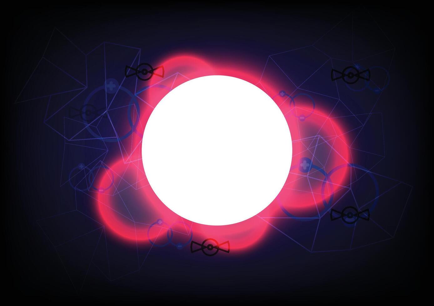 Abstract glowing sphere futuristic and network connection background. illustration. Circular tech science global. Hi-tech Background ring sphere pattern vector