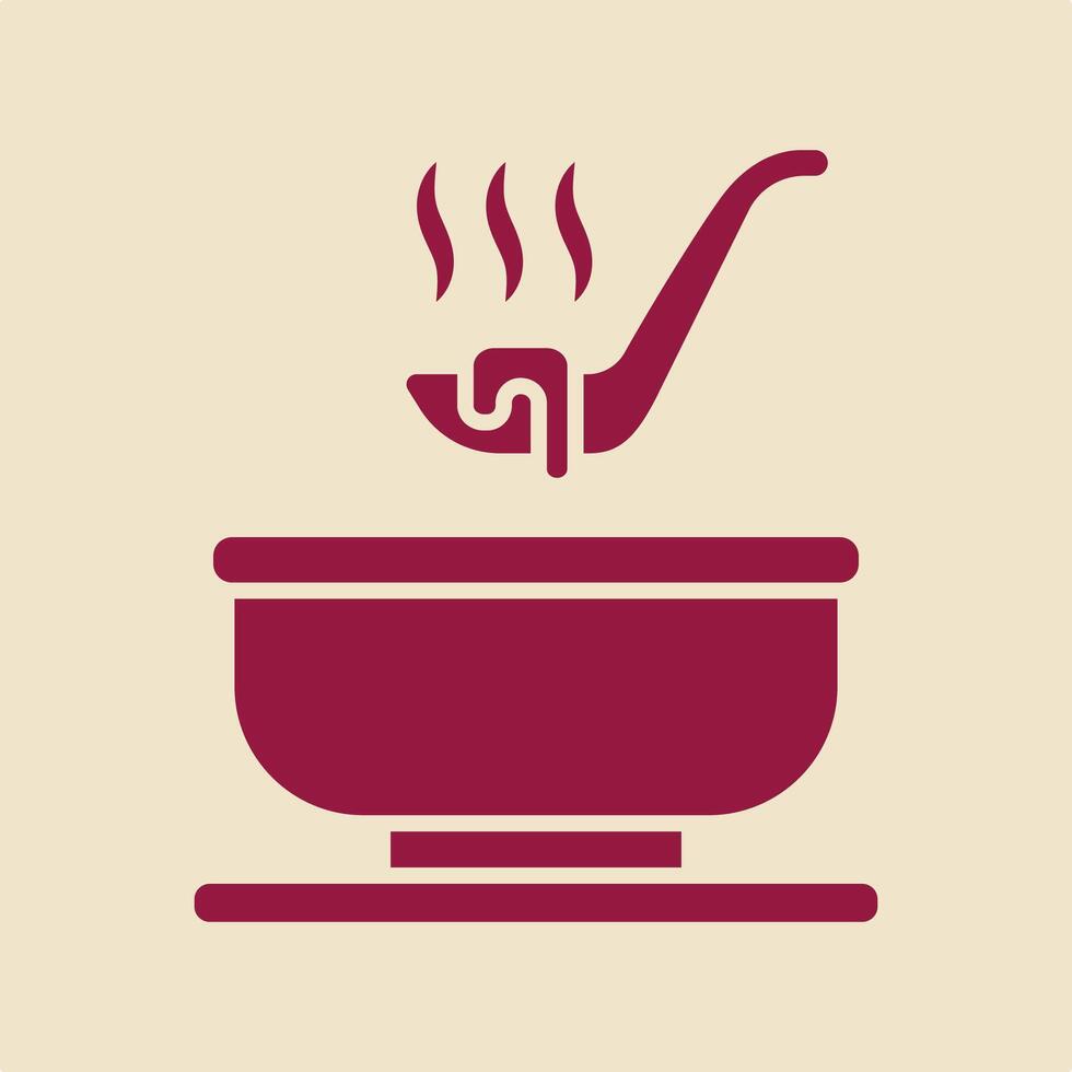 Hot Soup red trendy useful Illustration design cute colorful background vector