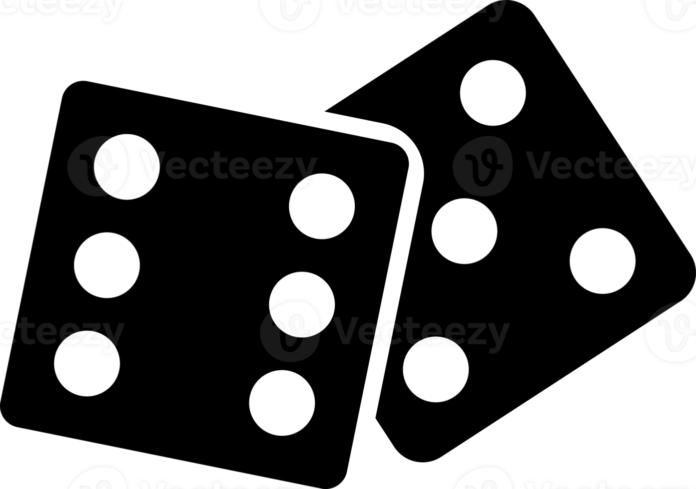 Dices flat. icon for a race to guess the numbers or a gambling game illustration png