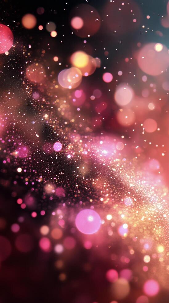 Colorful Bokeh Lights Create a Magical Atmosphere in This Abstract Background. photo