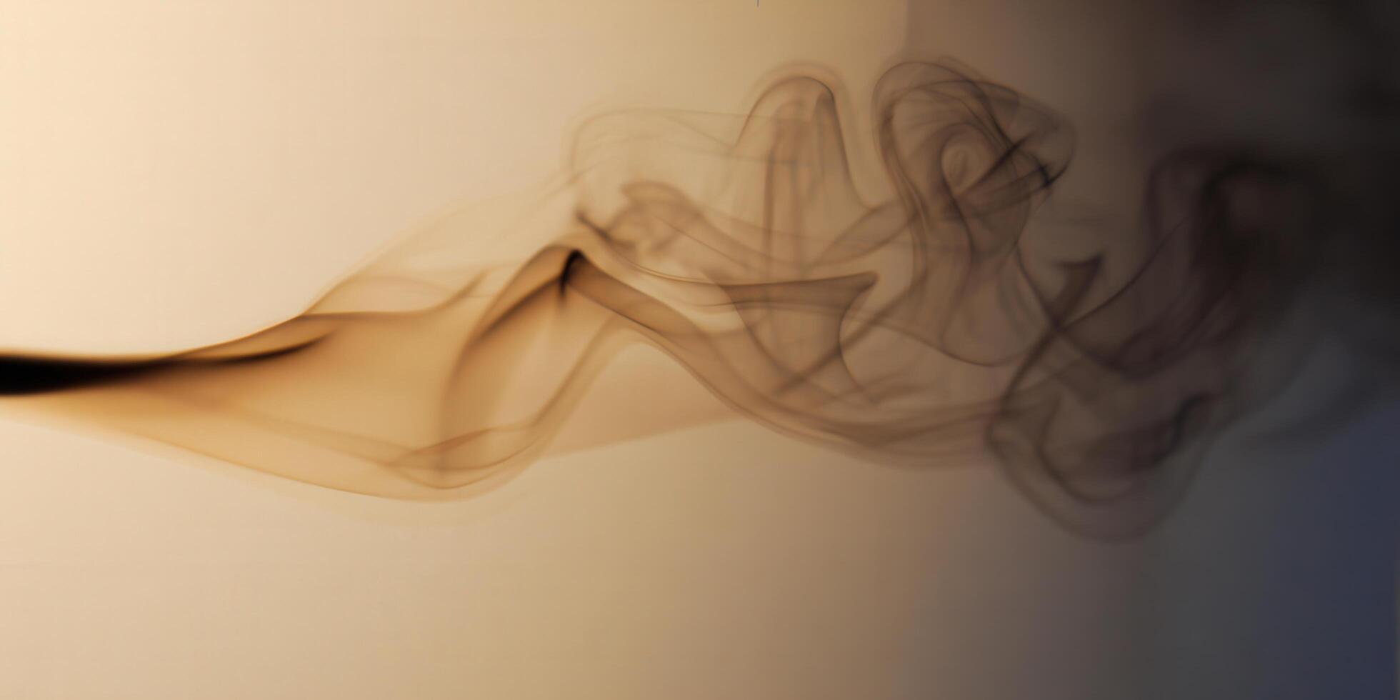 Abstract smoke gracefully swirls in a dance of brown hues, creating a captivating and artistic visual. photo