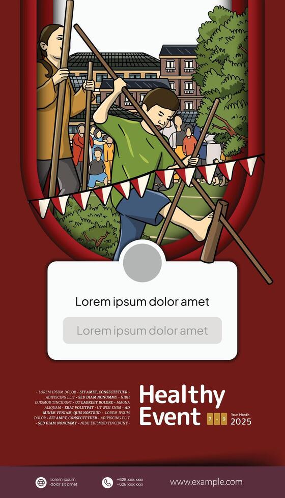 People enjoying a healthy event together vector