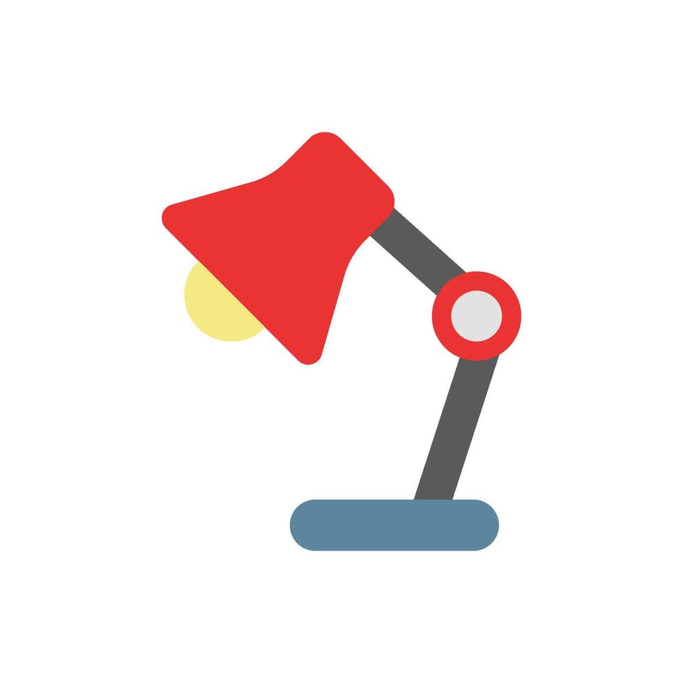 lamp for study, red lamp vector