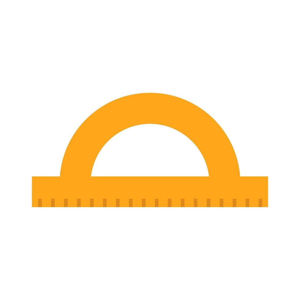 ruler orange flat simple vector