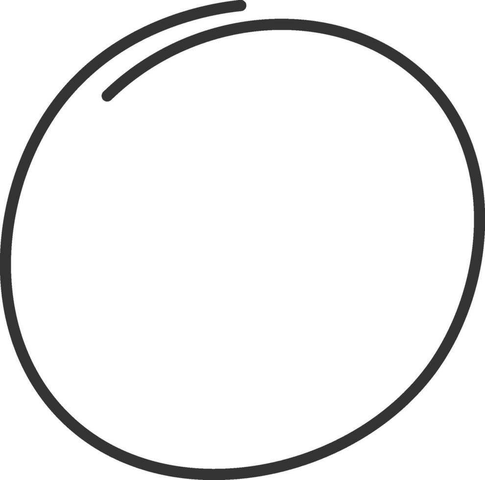Circle Lined Doodle vector