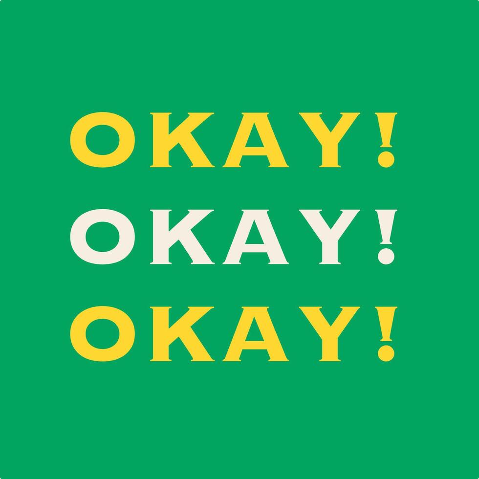 Okay Square Badge vector
