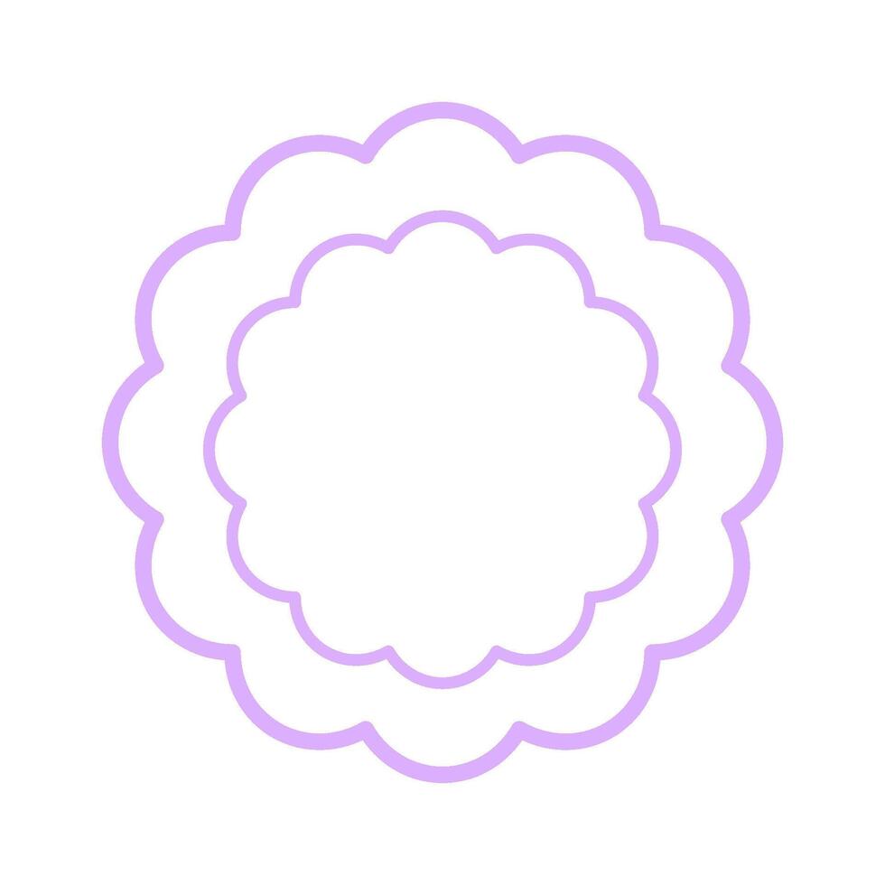 Flower Shape Lined vector