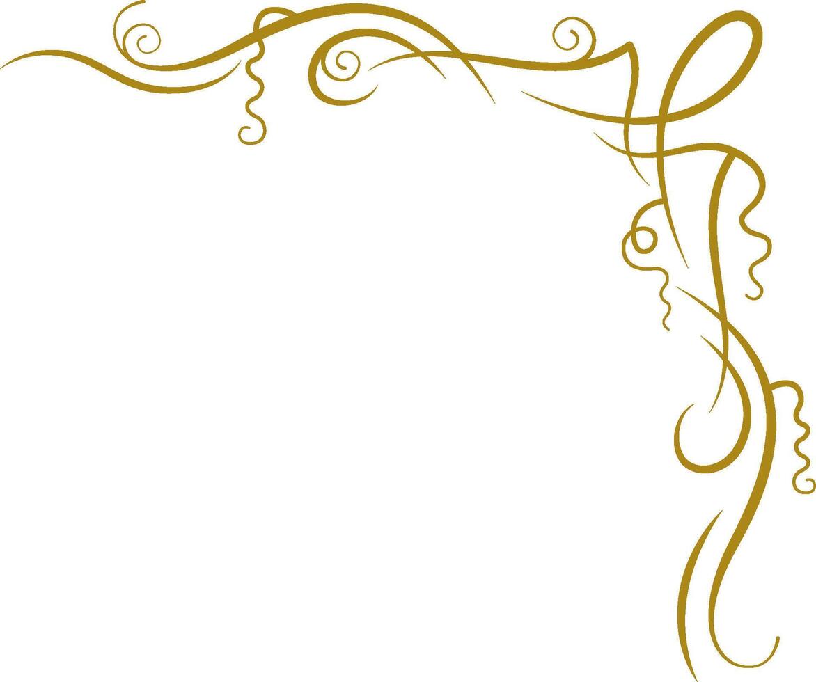 Calligraphy Curve Corner Frame vector