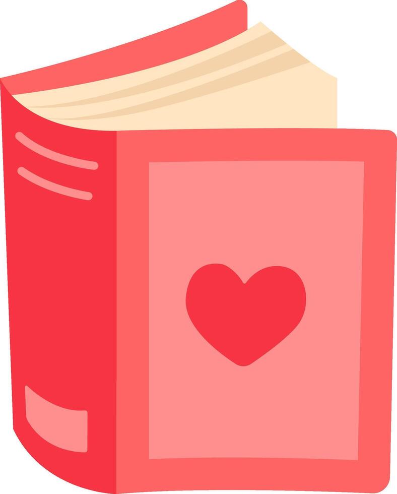 Opened Book With Heart vector