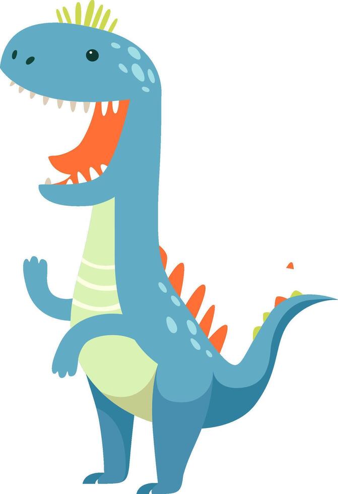 Shouting Standing Dinosaur vector