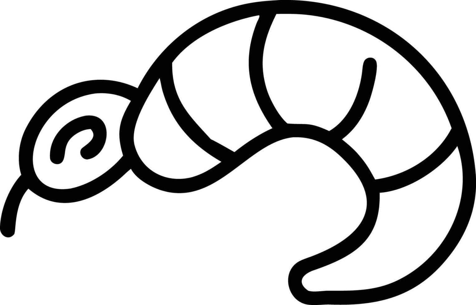 Simple outline drawing of a kiwi bird looking down in minimalistic design vector