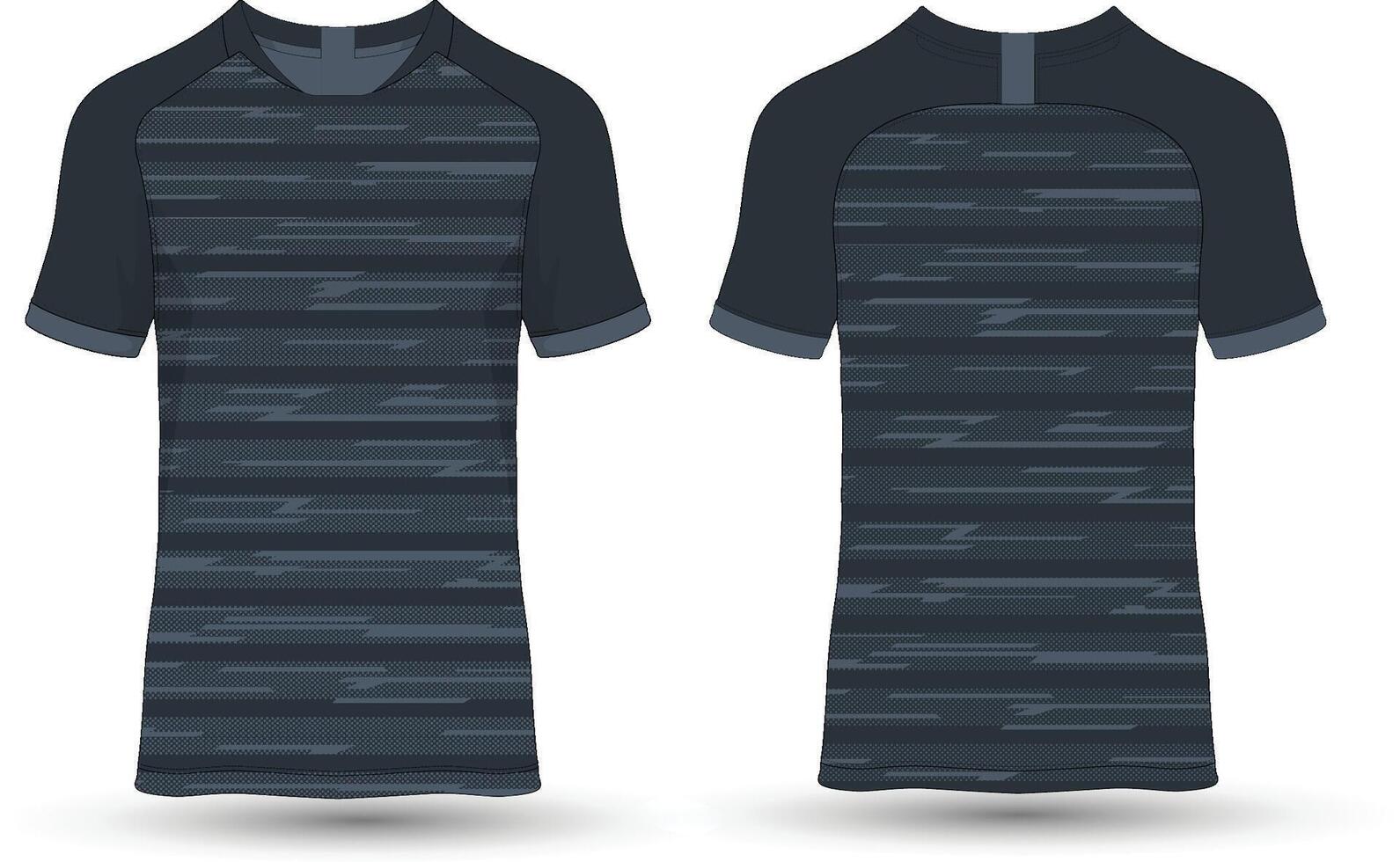 A soccer jersey with a black and gray design vector