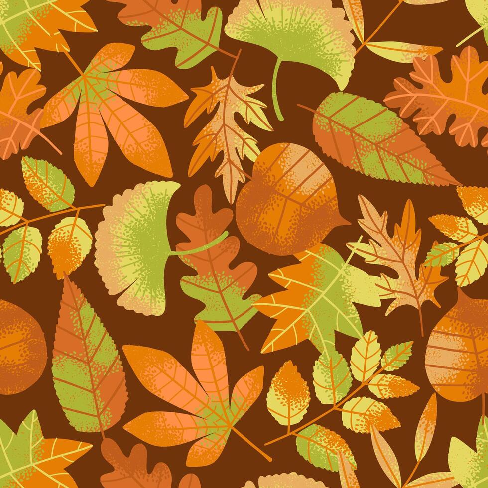 Autumn leaves pattern design vector