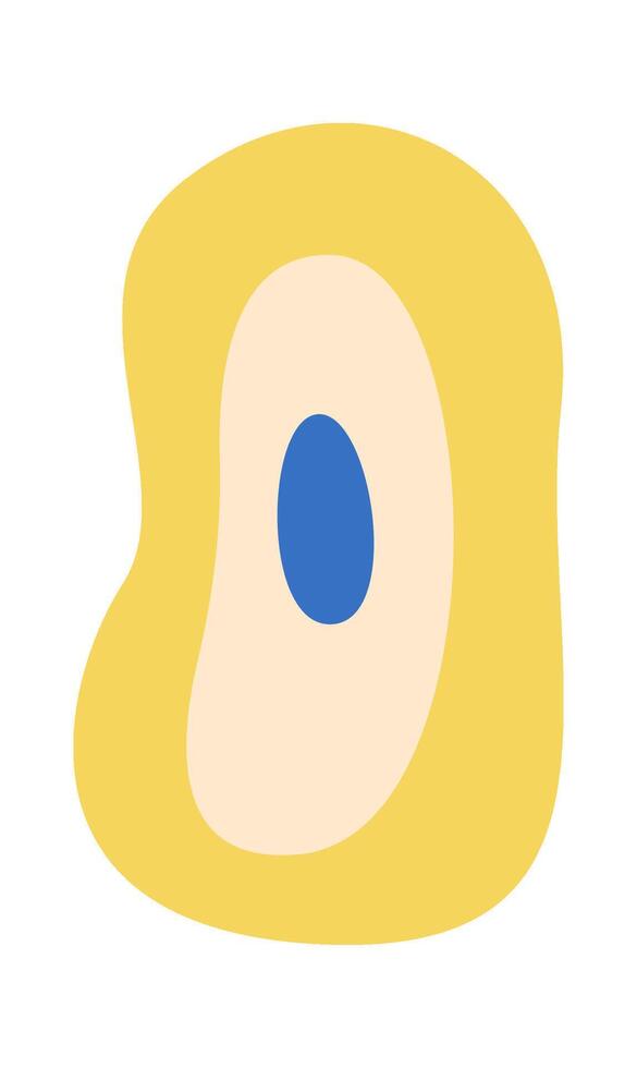 Abstract Rounded Shape Hand Drawn vector
