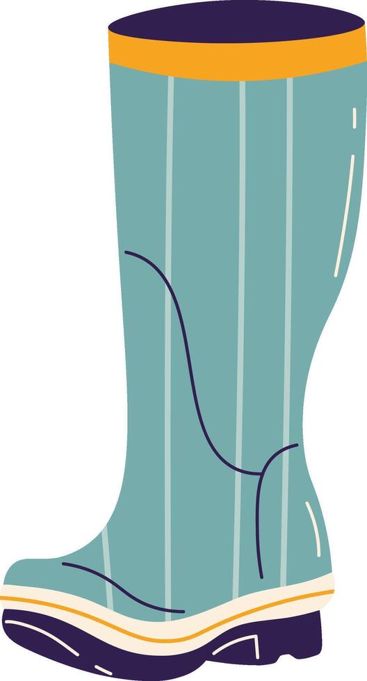 Gumboot Rubber Boot Lined vector