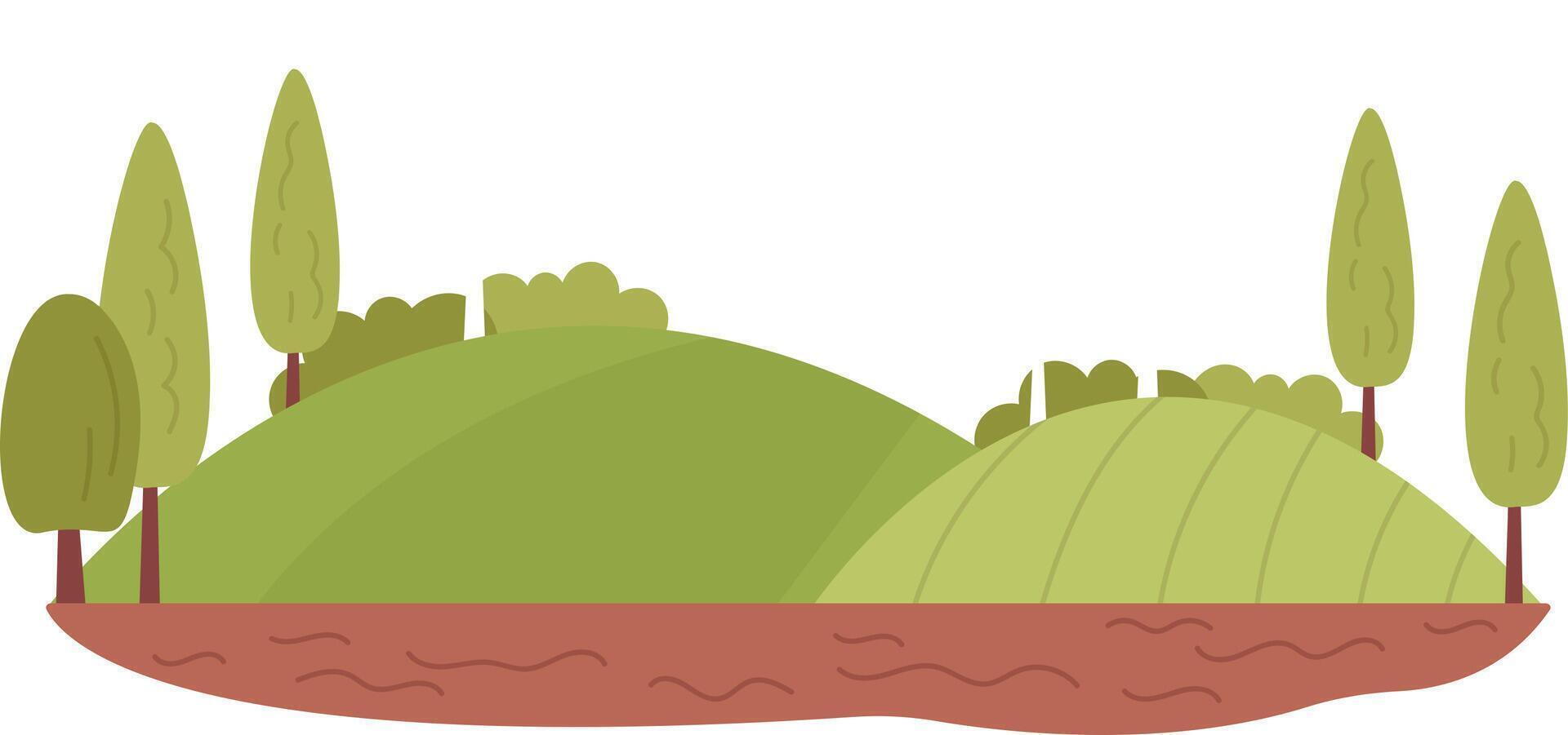 Field With Wind Turbines vector