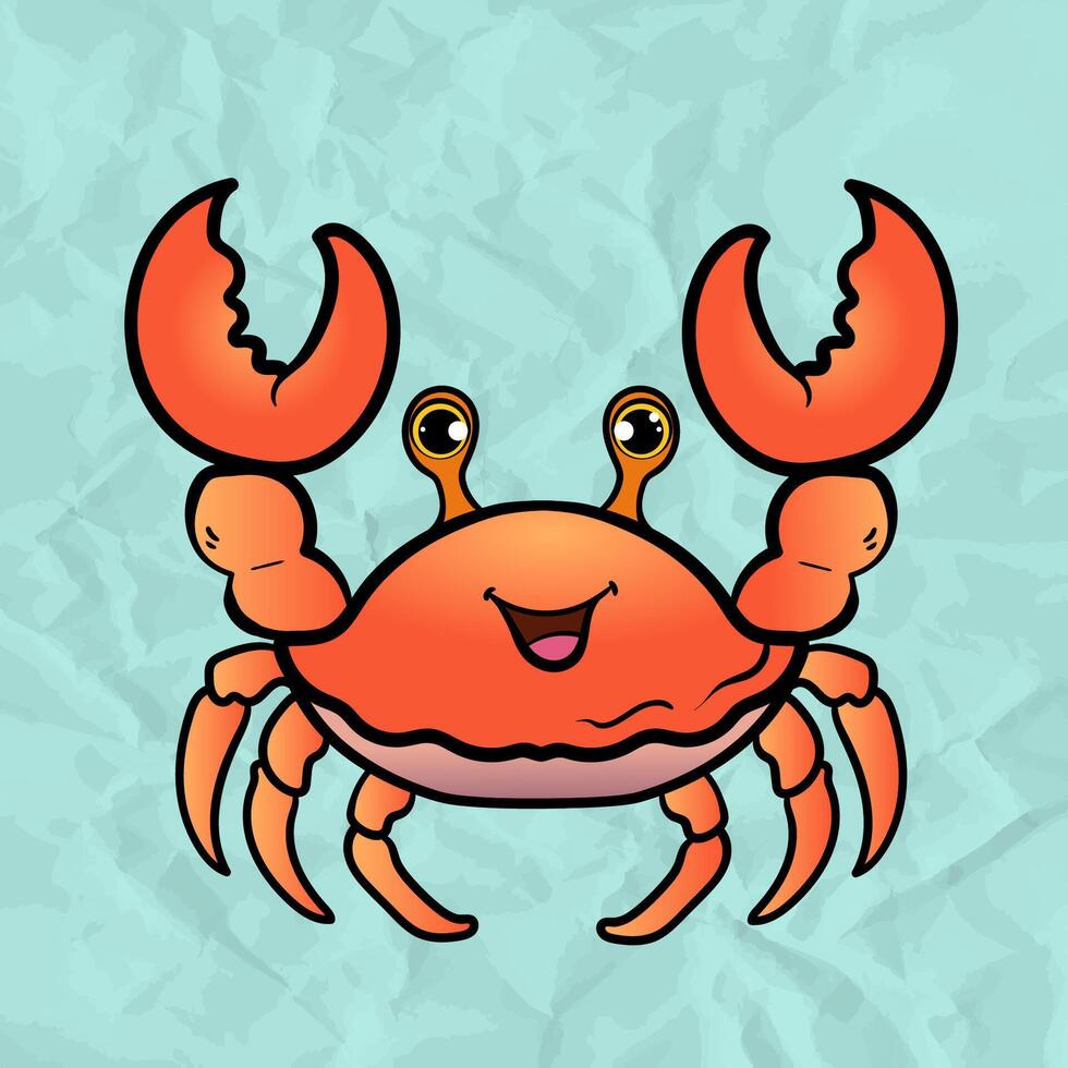 colorful crab illustration vector