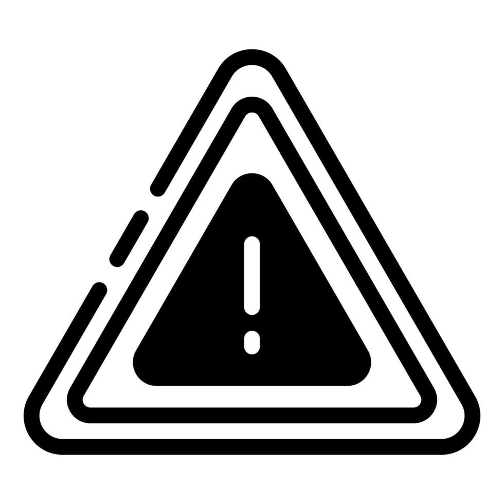 A stark, high-contrast image of a hazard warning sign, a universal symbol of potential danger or caution. A minimalistic design, conveying clear communication. vector