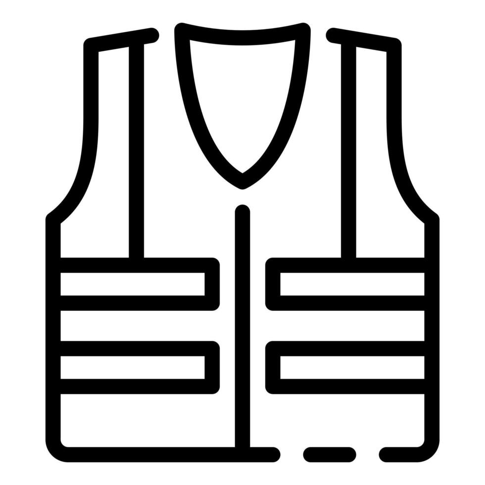 An iconic image of a high-visibility vest, a critical garment for workplace safety. Showcasing its simple yet vital design. vector