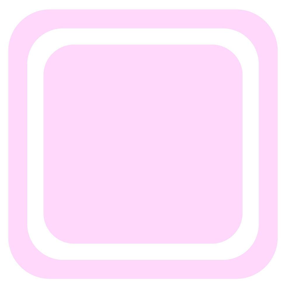 Minimal rounded square pink frame with soft pastel background vector