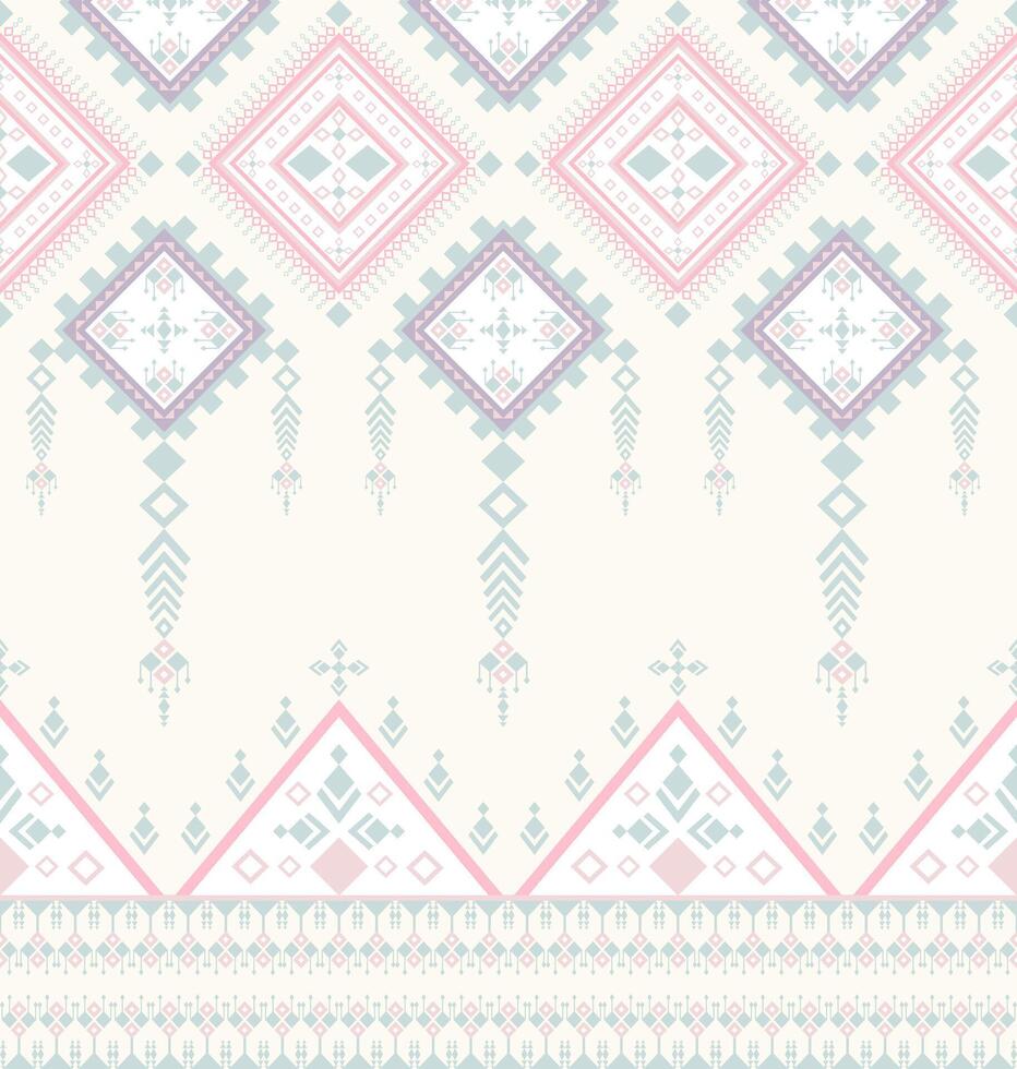 Geometric seamless pattern with abstract shapes in soft colors for textile and wallpaper design vector