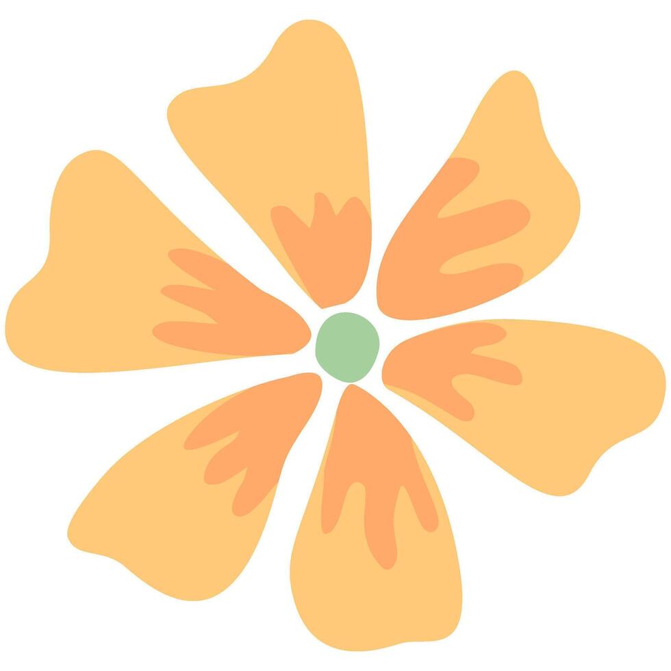 Cute abstract floral elements vector