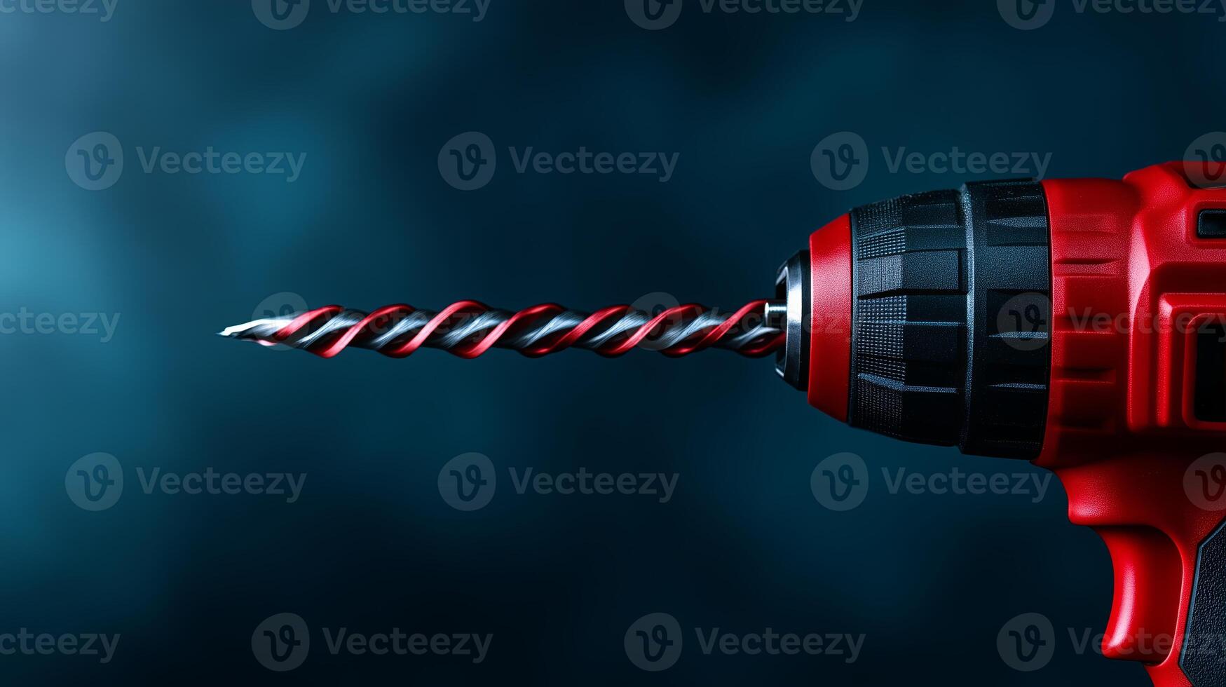 Electric drill with a twisted bit showcasing intricate design and power photo
