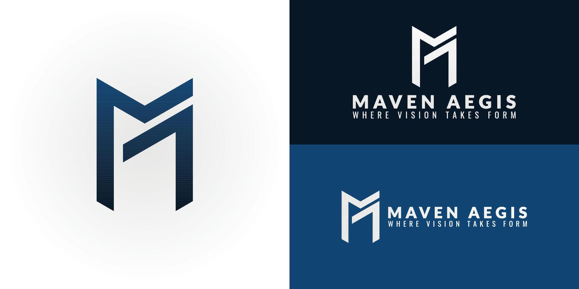 Dynamic MA emblem designed for technology and software companies. Its bold, abstract lines represent cutting-edge innovation, digital efficiency, and visionary tech solutions. vector