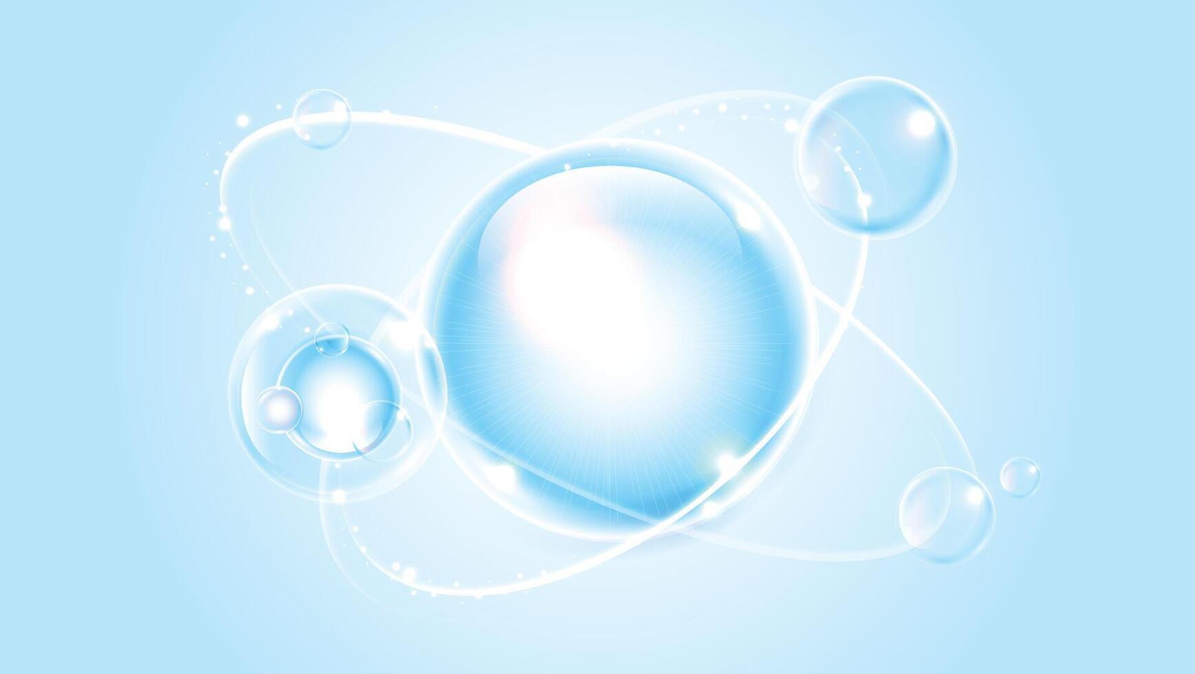 Abstract blue bubble design vector